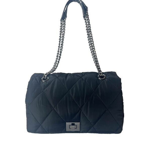 INC International Concepts Shoulder Chain Handbag Quilted Fabric Small Size - Picture 1 of 10